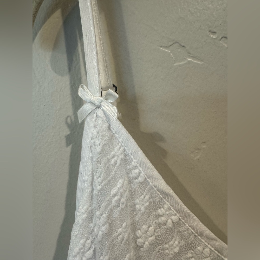 Wild Fable White Floral Semi-Sheer Sleeveless Midi Stretch Dress XXL NWOT - Picture 4 of 10